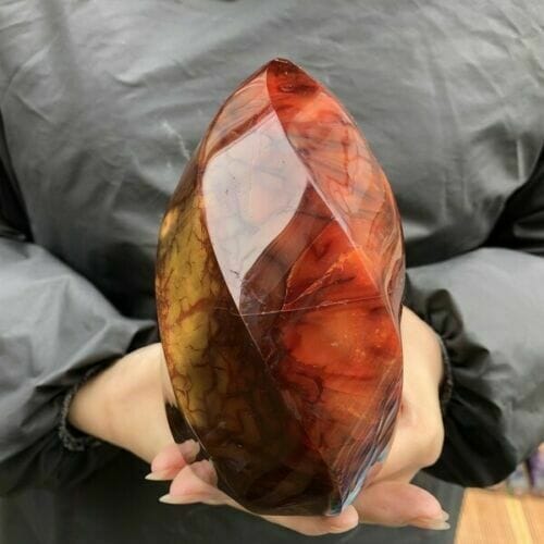 Natural Carnelian Jasper Flame Quartz CrystalHealing Crystal