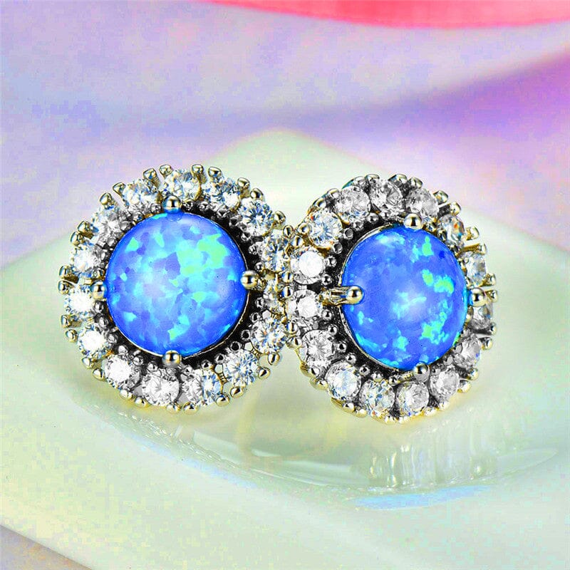 Green Fire Opal Cubic Zirconia Silver EarringsEarrings