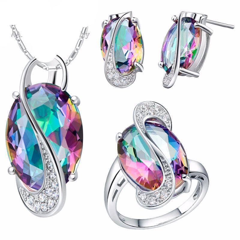 Mystic Topaz Crystal SetJewelry Set
