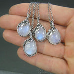 Mystery Fairy Leaf Moonstone NecklaceNecklace