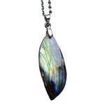 Natural Labradorite Leaf Shape PendantPendant