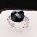 Black Onyx Rose Gold & Platinum Plated RingRing8Silver