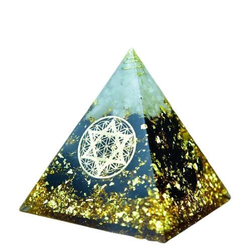 Orgone Pyramid Green Garnet Natural CrystalRing