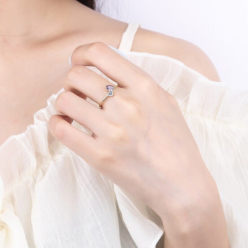 Purple Love Amethyst Heart RingRing