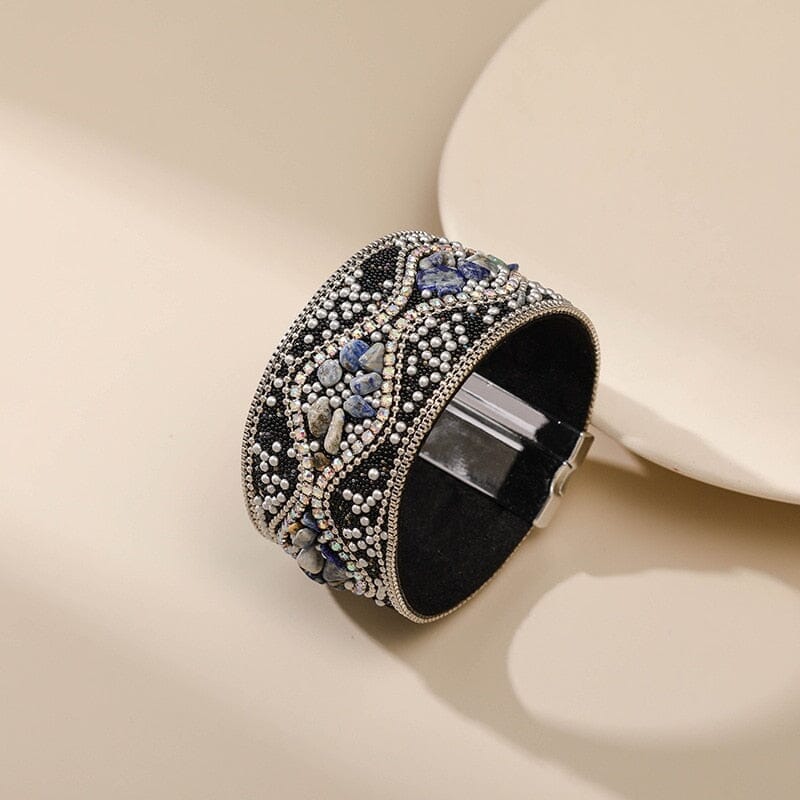 Bohemian Retro Punk Style Full Rhinestone Handmade Bracelet CuffBracelet9