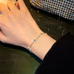 Emerald Pearl Flower BraceletBracelet