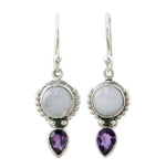 Natural Moonstone Pear Dangling EarringsEarrings