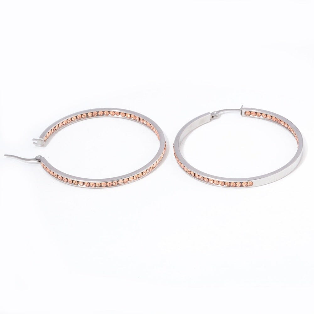 Crystal Stone Hoop EarringsEarrings