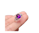 Amethyst Rose Gold & Platinum Resizable RingRing