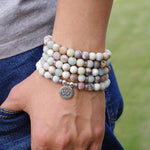 Natural Mala Beads Chakra Bracelet or NecklaceBracelet
