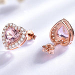 Classy Heart Morganite Jewelry SetRing