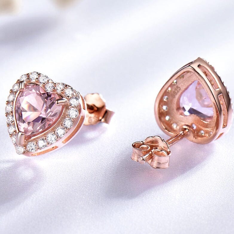 Classy Heart Morganite Jewelry SetRing
