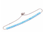 Fire Opal Silver Plated Tennis Bracelet for Women - ResizeableBracelet