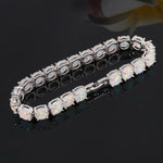 Splendid White Fire Opal Chain & Link BraceletBracelet