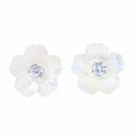 Authentic 925 Sterling Silver Flower Shell EarringsEarrings