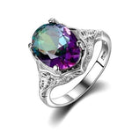 Glamorous Rainbow Mystic Topaz Ring - 925 Sterling Silver RingRing6