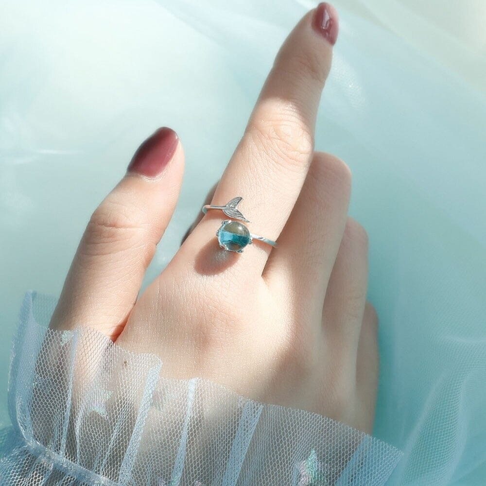 Resizeable Piece Of The Ocean 925 Sterling Silver RingRing