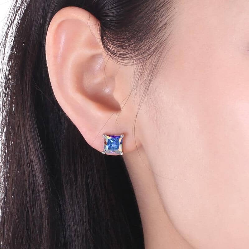 Mystic Topaz Square Stud EarringsEarrings