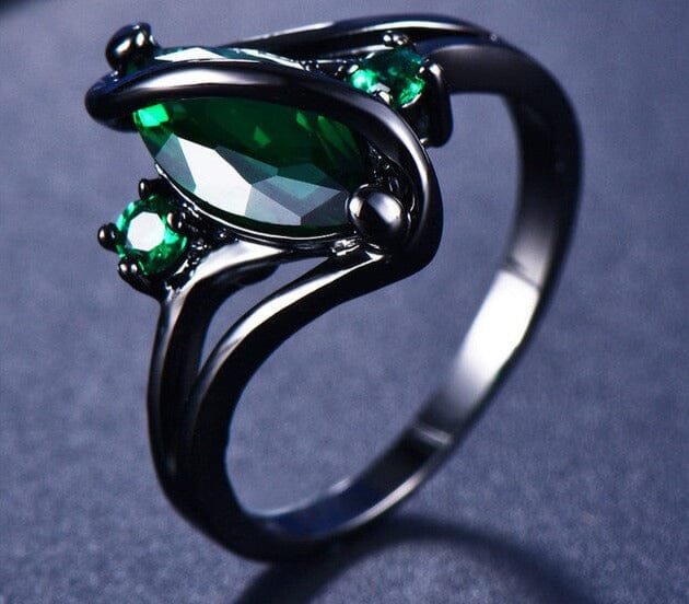 Purple Sapphire Black Gold RingRing11Green