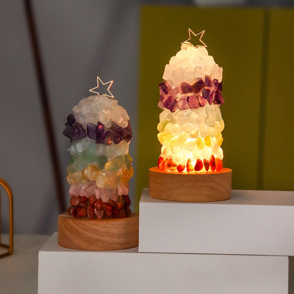7 Chakra Natural Crystal Night LightHealing Crystal