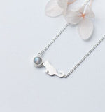 Lovely Feather Moonstone NecklaceNecklace
