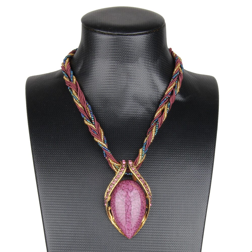 Reiki Ball Opal Stone NecklaceNecklace