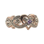 Heart Infinity Love Amethyst Ring - 925 Sterling SilverRing