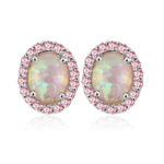 Pink Fire Opal Stud EarringsEarrings