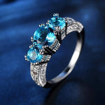 Ocean Aquamarine Silver Plated RingRing