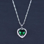 Heart Emerald Jewelry SetNecklace