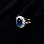 Luxury Sapphire Zircon Golden RingRing8Sapphire