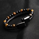 Natural Stone Genuine Leather Braided BraceletBracelet