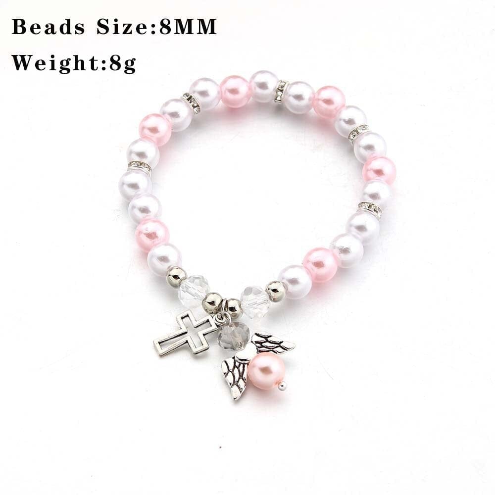 Pearl with Angel Charm WWJD BraceletBracelet