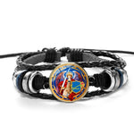 WWJD Archangel St.Michael Leather BraceletBracelet