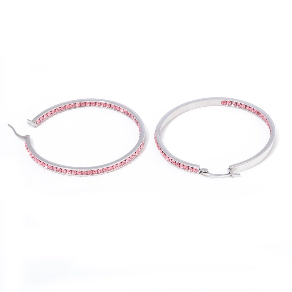 Crystal Stone Hoop EarringsEarrings