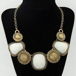 Wild Geometric Squares Resin Exaggeration Chain Bib Statement NecklaceNecklace