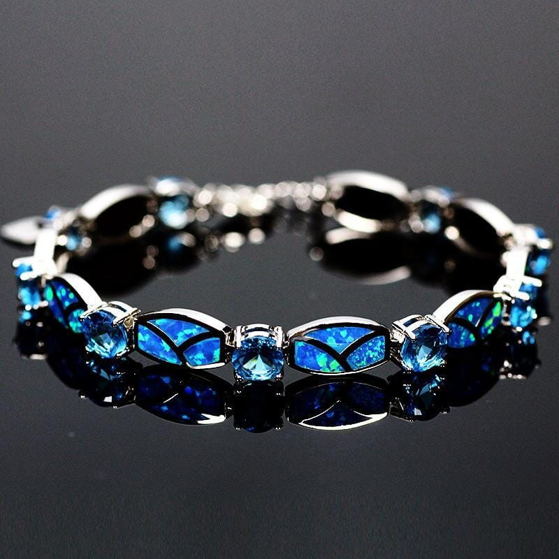 Fire Opal Charm BraceletBraceletBlue