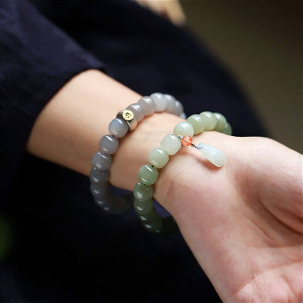 Natural Multi-treasure Gradient Hetian Jade Bead BraceletBracelet