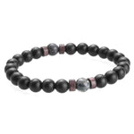 Natural Moonstone Lava Stone Bead Tibetan Buddha Bracelet For MenBeadsL
