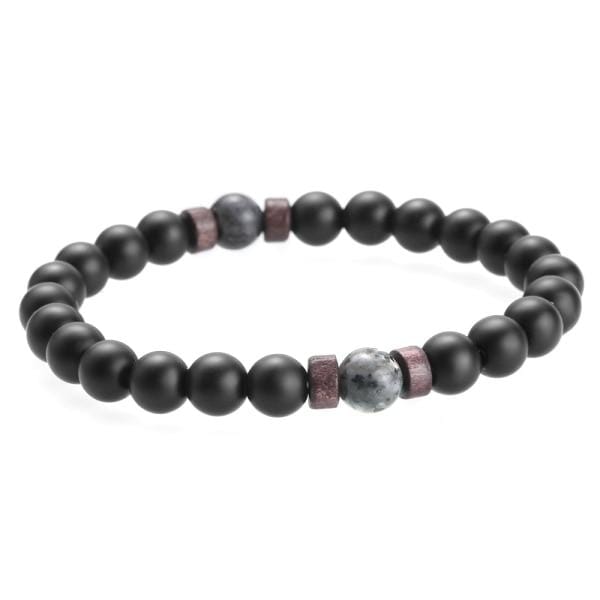 Natural Moonstone Lava Stone Bead Tibetan Buddha Bracelet For MenBeadsL