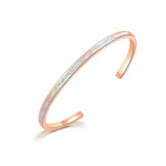 Splendid Fire Opal Adjustable Bangle BraceletBraceletPink Fire Opal