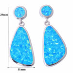 Blue Fire Opal Drop EarringsEarrings