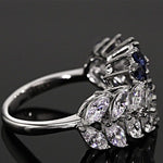 Amethyst Olive Branch Design Silver RingRing