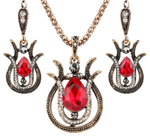 Turkish Lily Flower Set - Pendant/EarringsJewelry Set