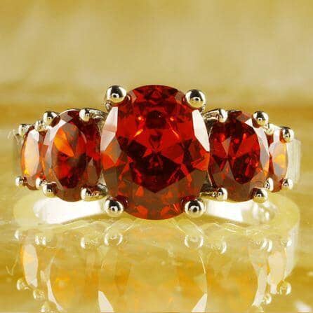 Scarlet 5 Stone Garnet RingRing