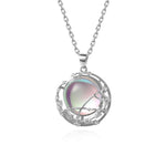 Temperament Clavicle Elegant Moonstone Pendant Necklace - 925 Sterling SilverNecklaceSilver