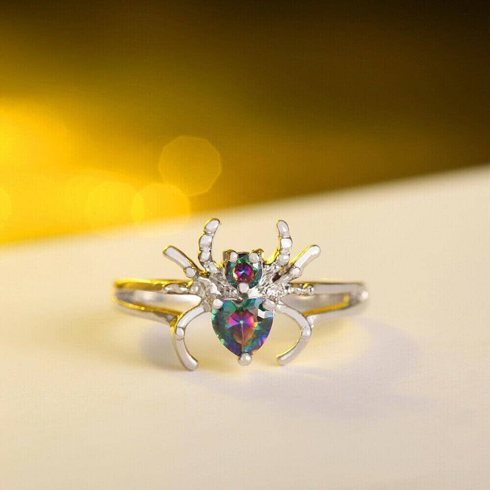 Rainbow Mystic Topaz Spider RingRing