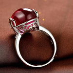 925 Sterling SIlver Natural Ruby Ring (Resizeable)