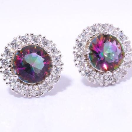 Mystic Topaz Silver EarringsEarrings