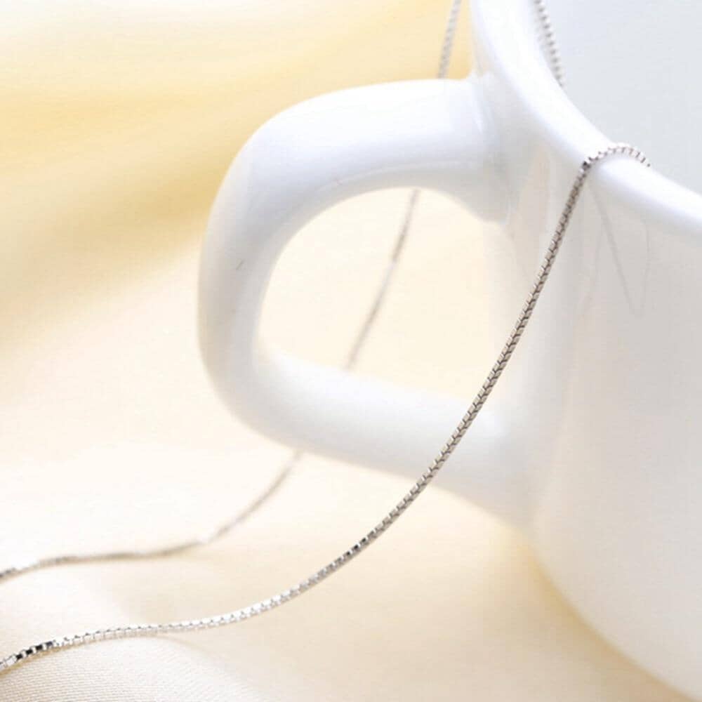 100% Genuine 925 Sterling Silver Twisted Chain NecklaceNecklace